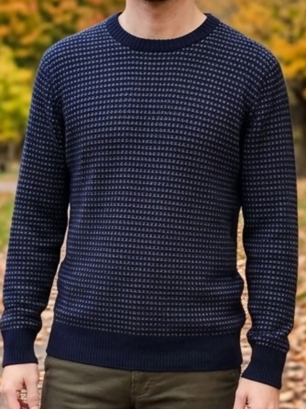 Smartwool Men's Merino Wool Blend Crewneck Sweater Blue Speckled Sz XL Preppy